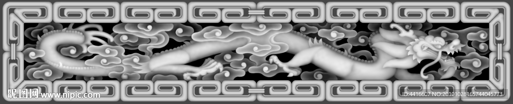 横幅浮雕龙图案