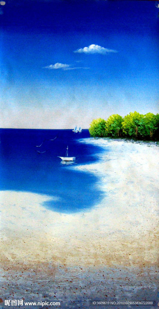 欧美海景油画