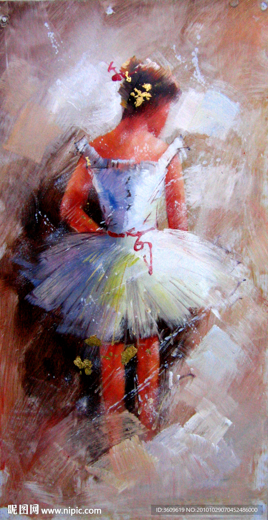 漂亮的抽象芭蕾舞女油画