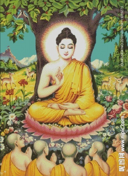 佛祖讲经图图片