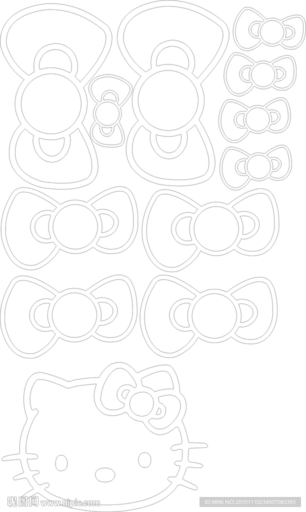 蝴蝶结 墙贴素材