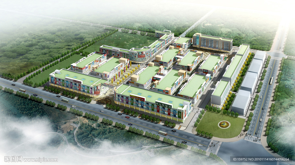 金桥建材市场鸟瞰图
