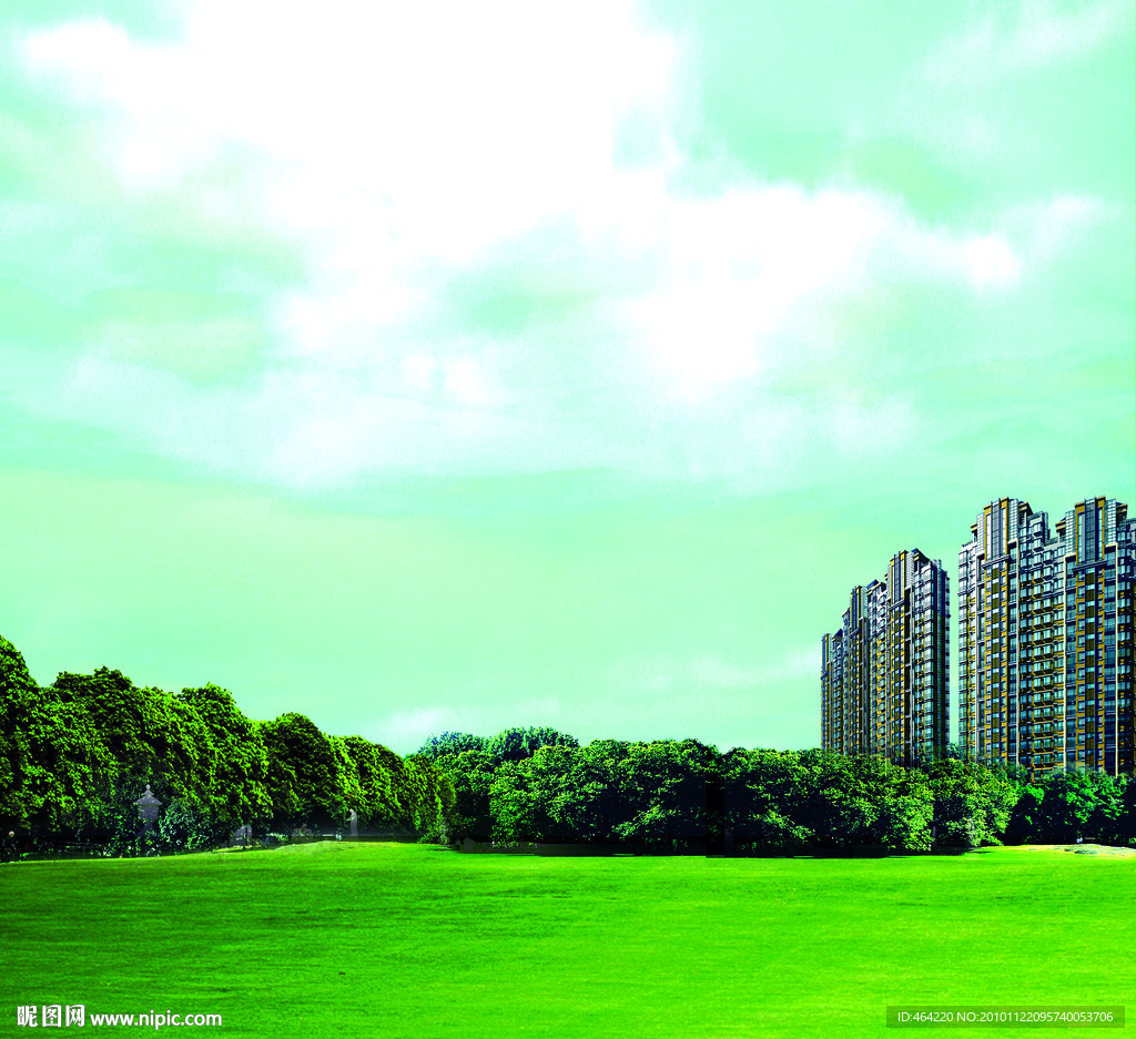 房地产草地景观图