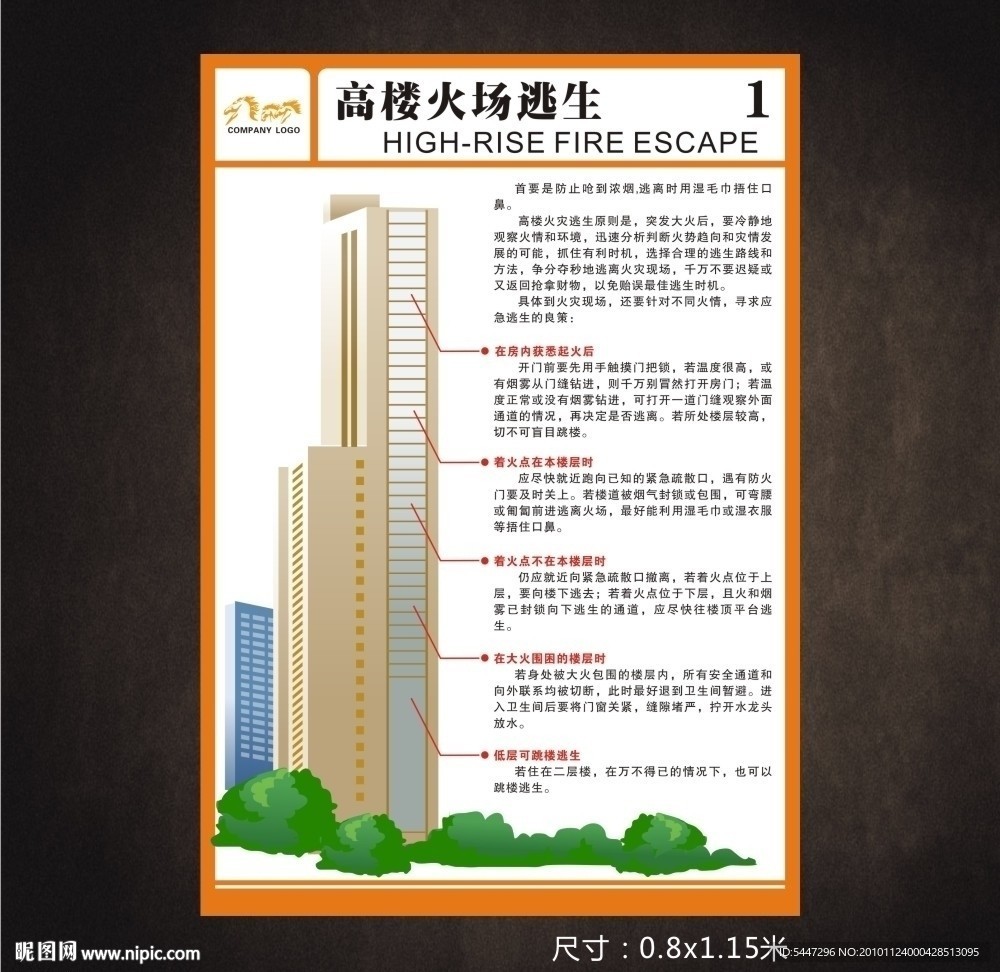 高楼火灾逃生