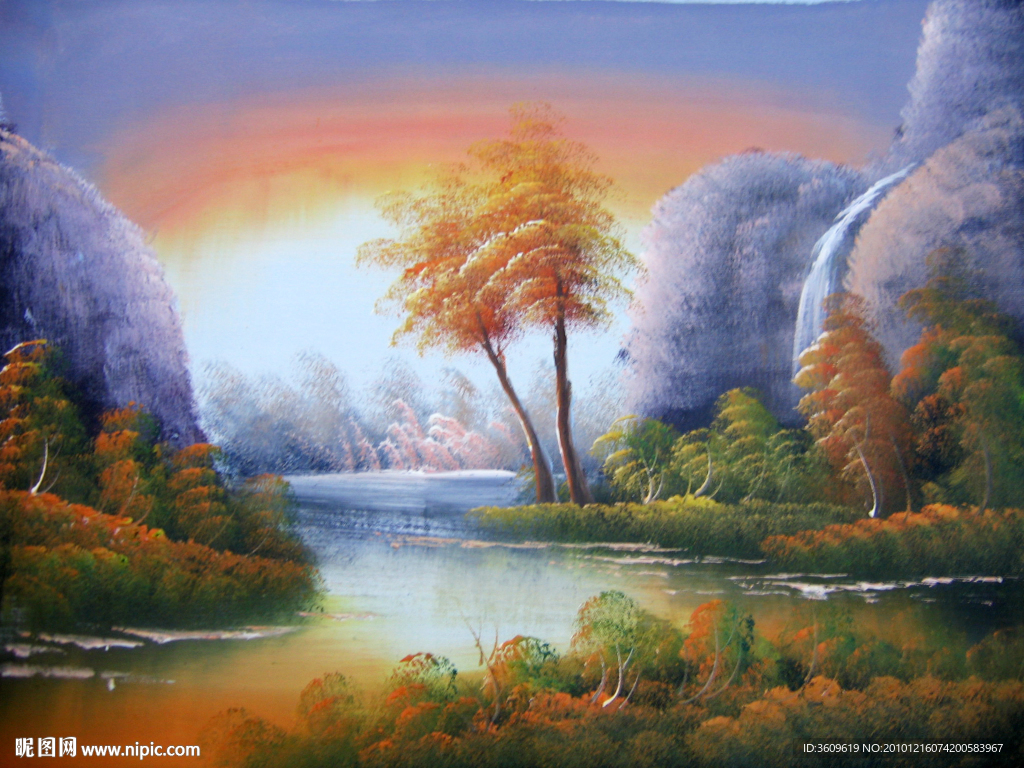 欧美手绘风景油画