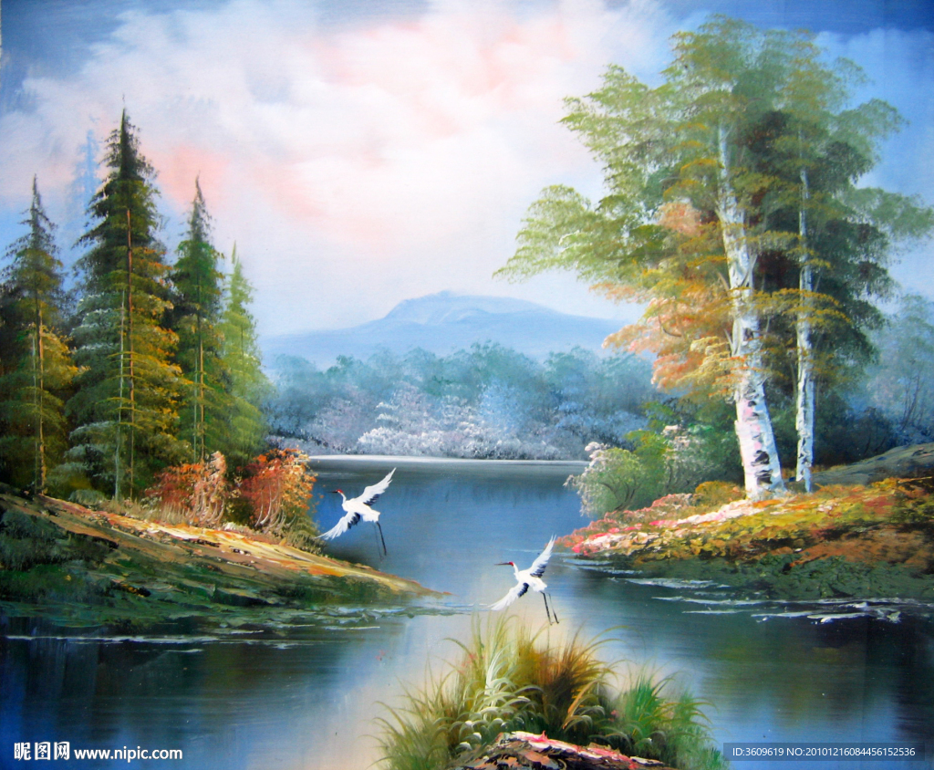 欧美手绘风景油画