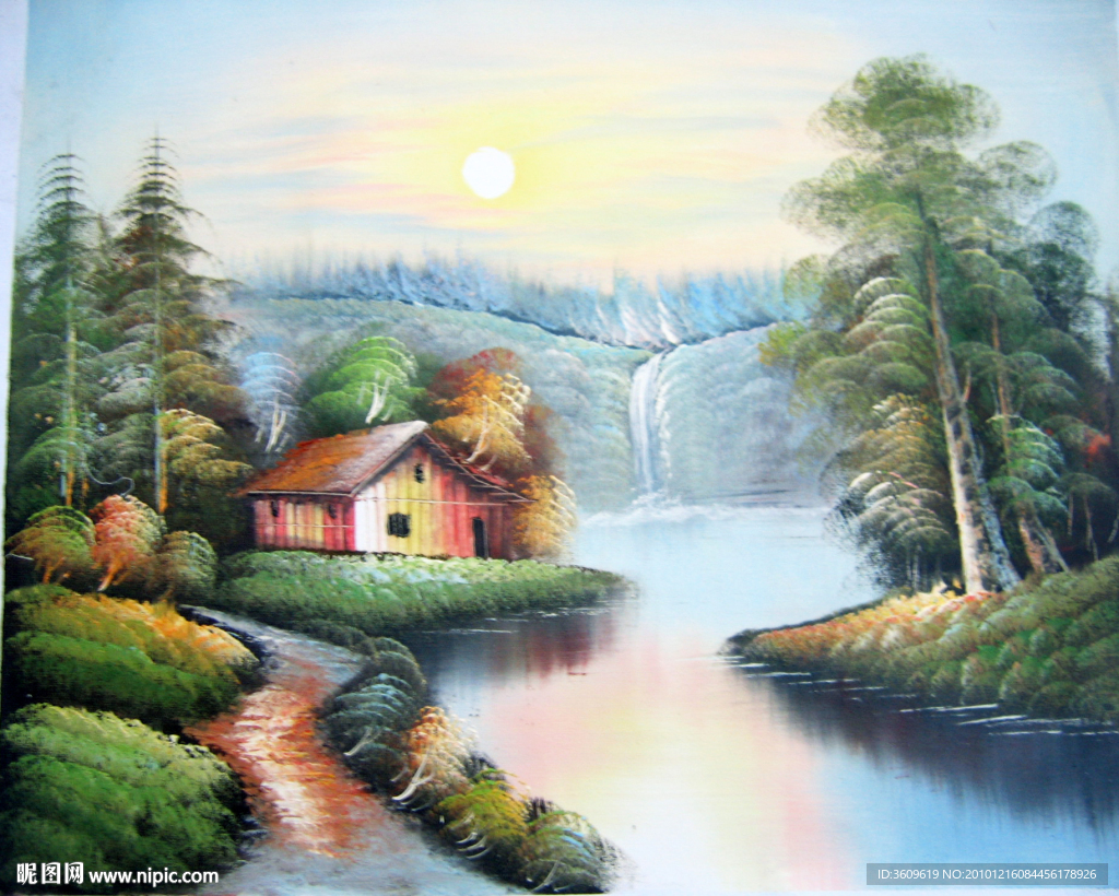 欧美手绘风景油画