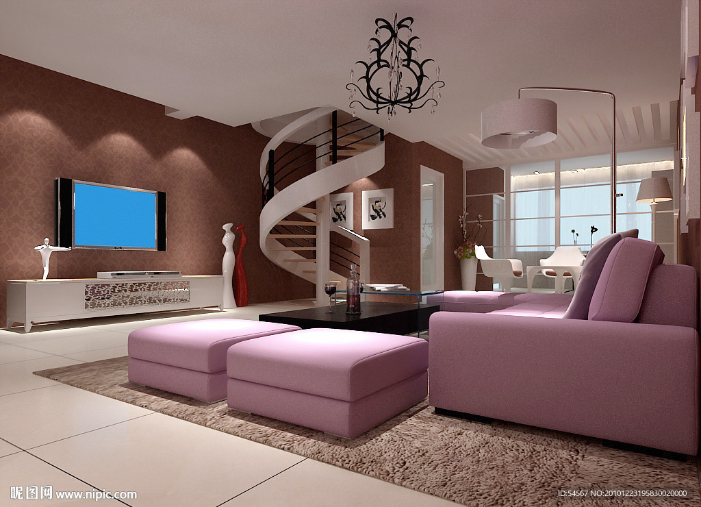 客厅3DMAX效果图