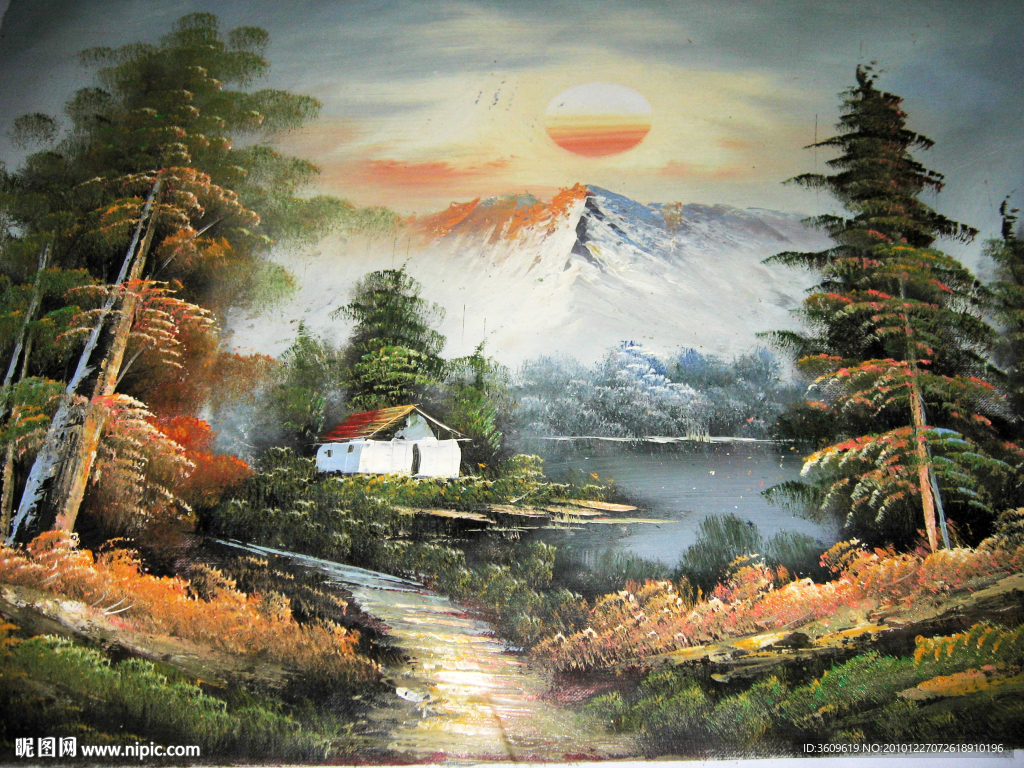 欧美手绘风景油画