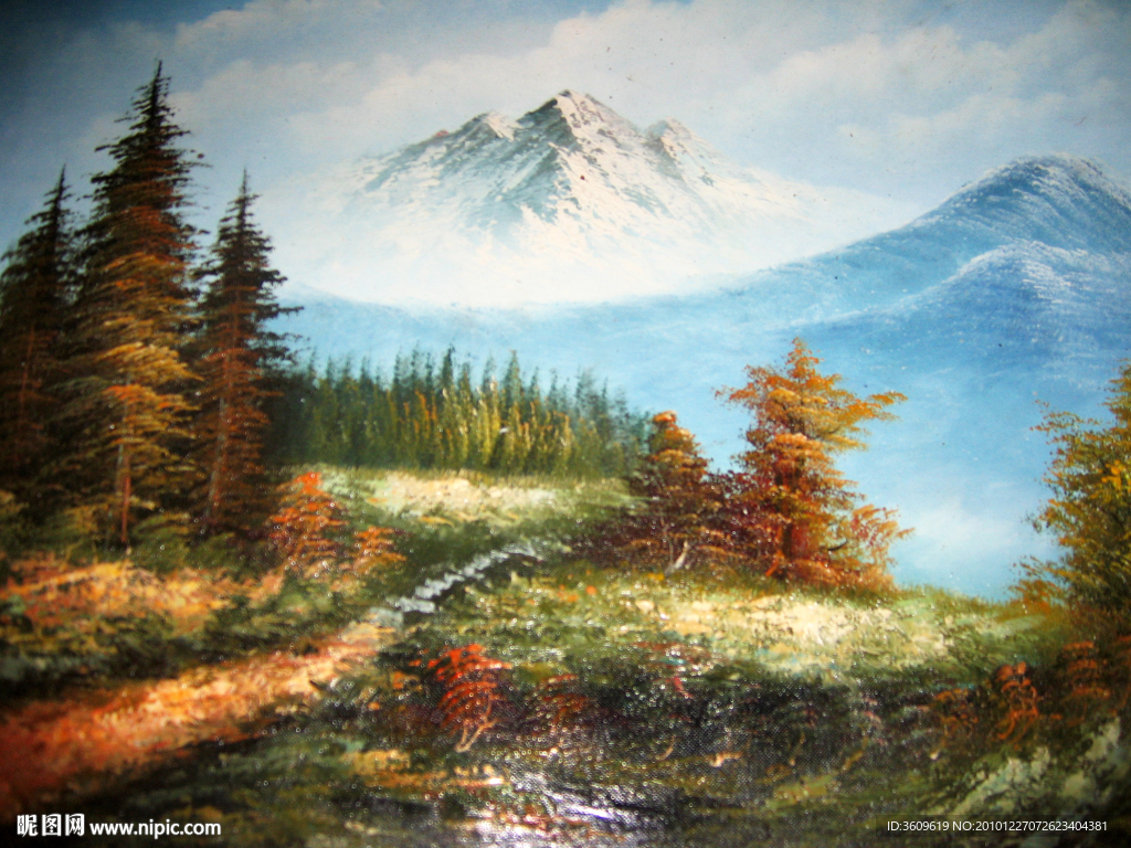 欧美手绘风景油画