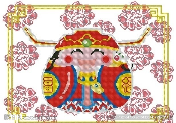 十字绣源文件 福 图纸