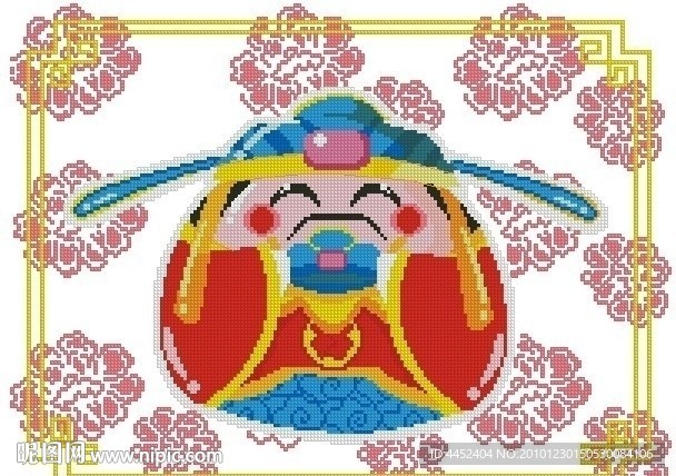 十字绣源文件 喜 图纸