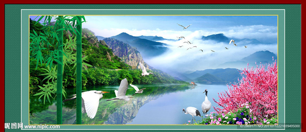 山水画 风景画 仙境