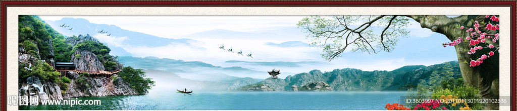 山水画 巨幅山水 大型山水画 巨幅风景