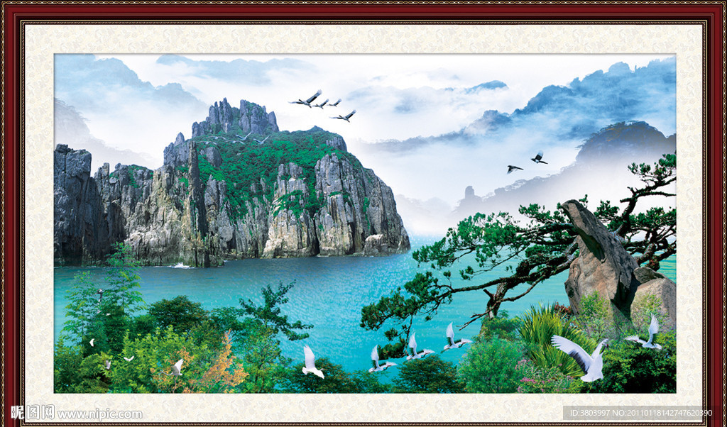 山水画 山水风景画 中堂画