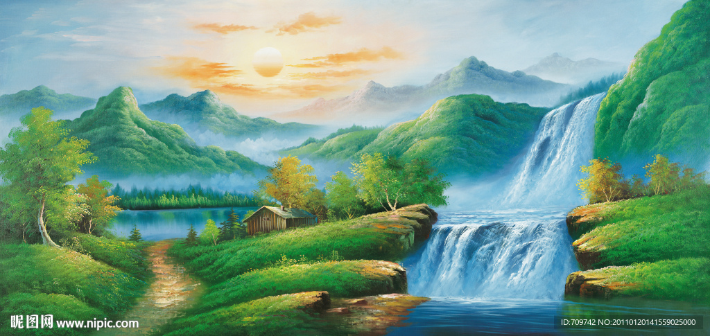 山水风景油画