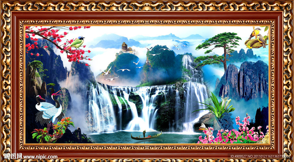 山水画 风景画 山水风景