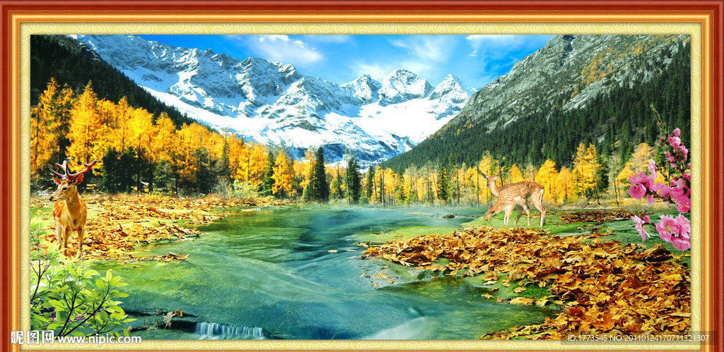 自然风景山水画