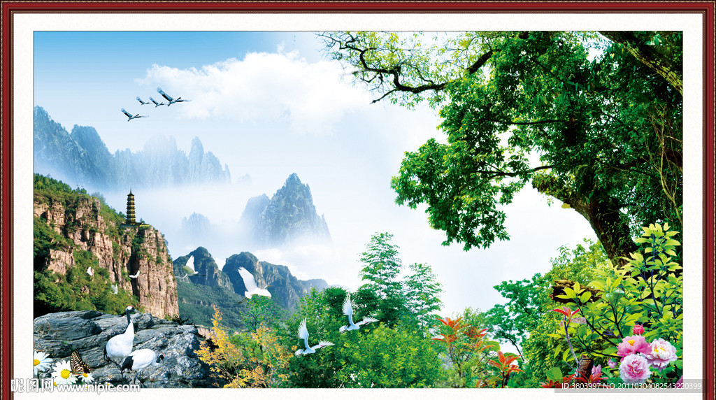 山水画 自然风景画 风景画