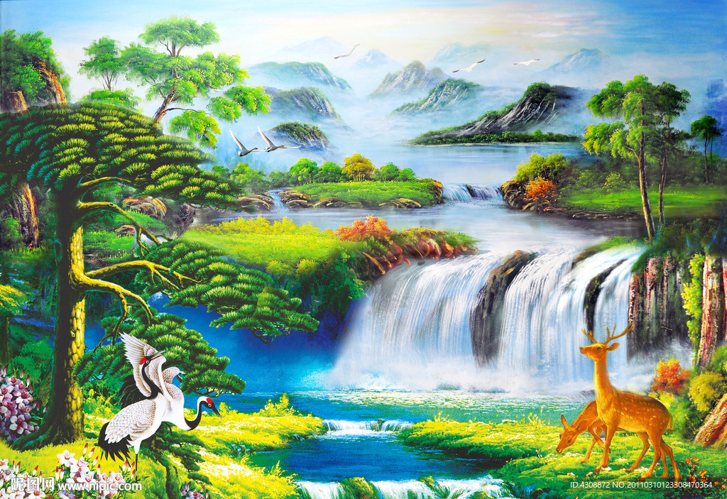 油画风景 山水油画