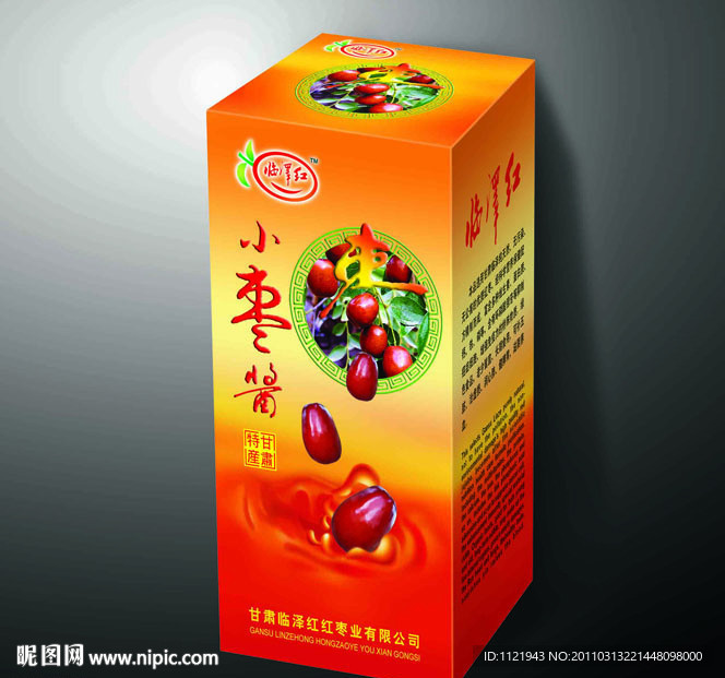 红枣包装设计（展开图）