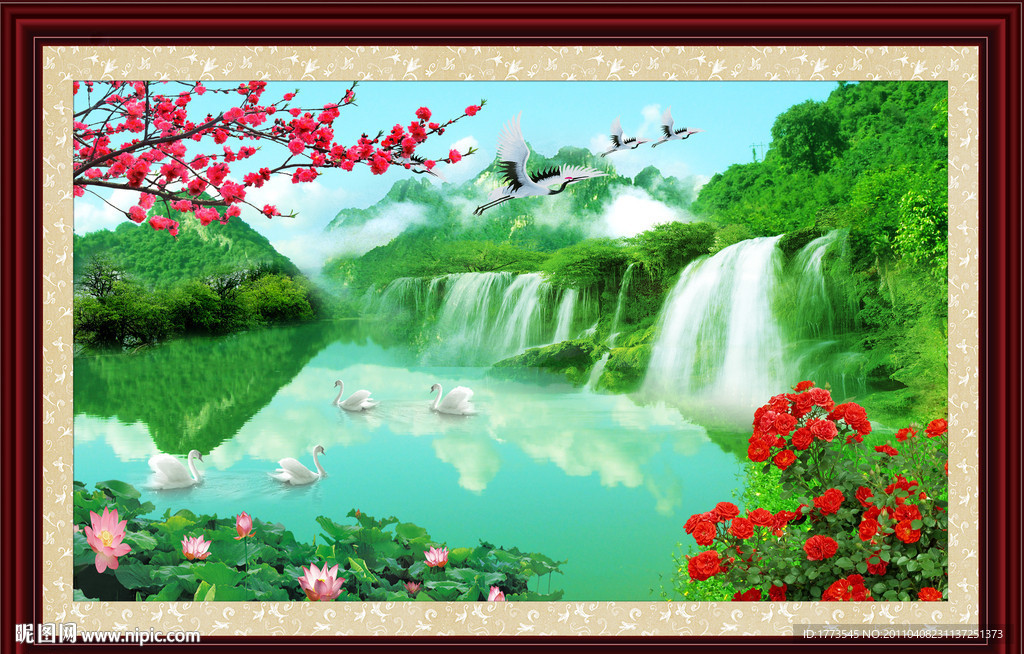 自然风景山水画