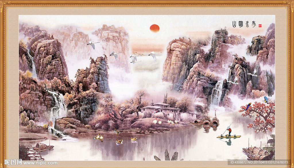 风景画 山明水秀