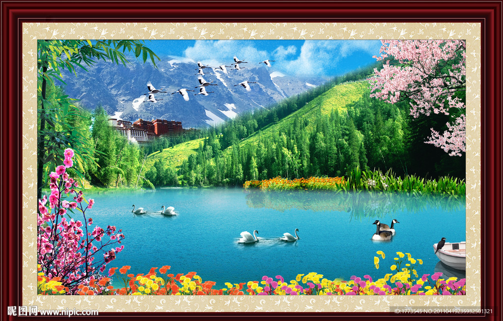 自然风景山水画