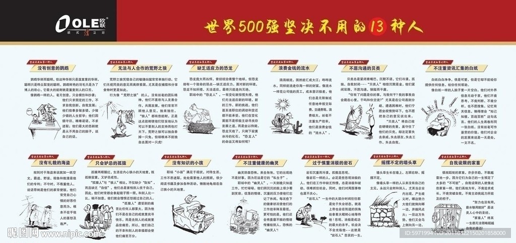 企业不用的13 种人海报