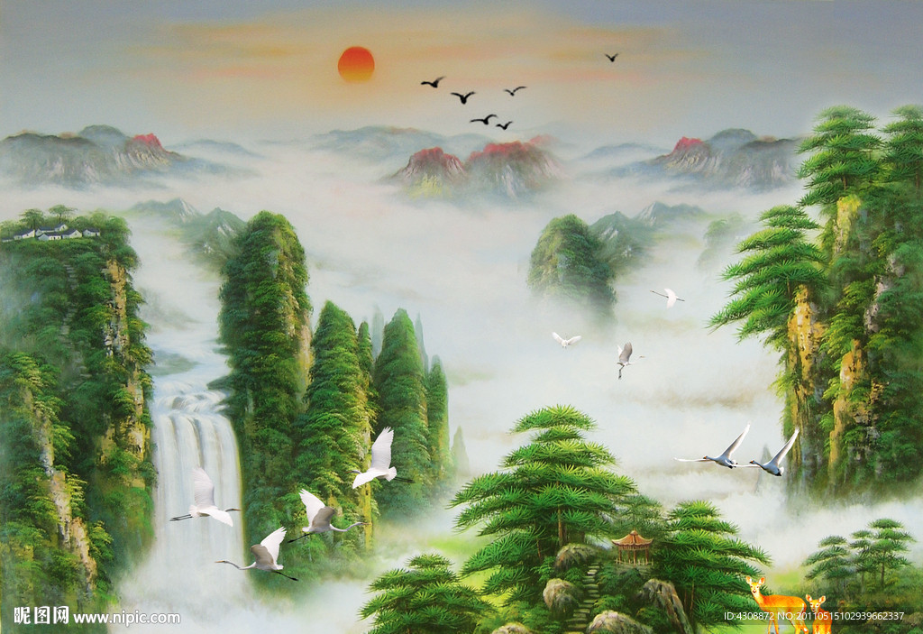 油画风景 山水油画