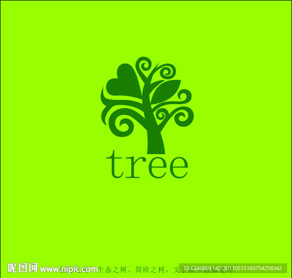 树形图形标志设计CDR