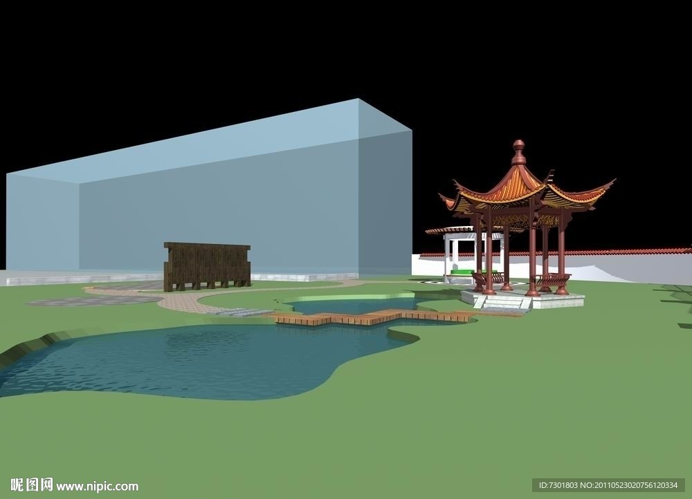 庭院景观3D模型
