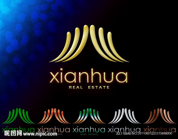 标志 环保企业logo 水晶logo 金属logo