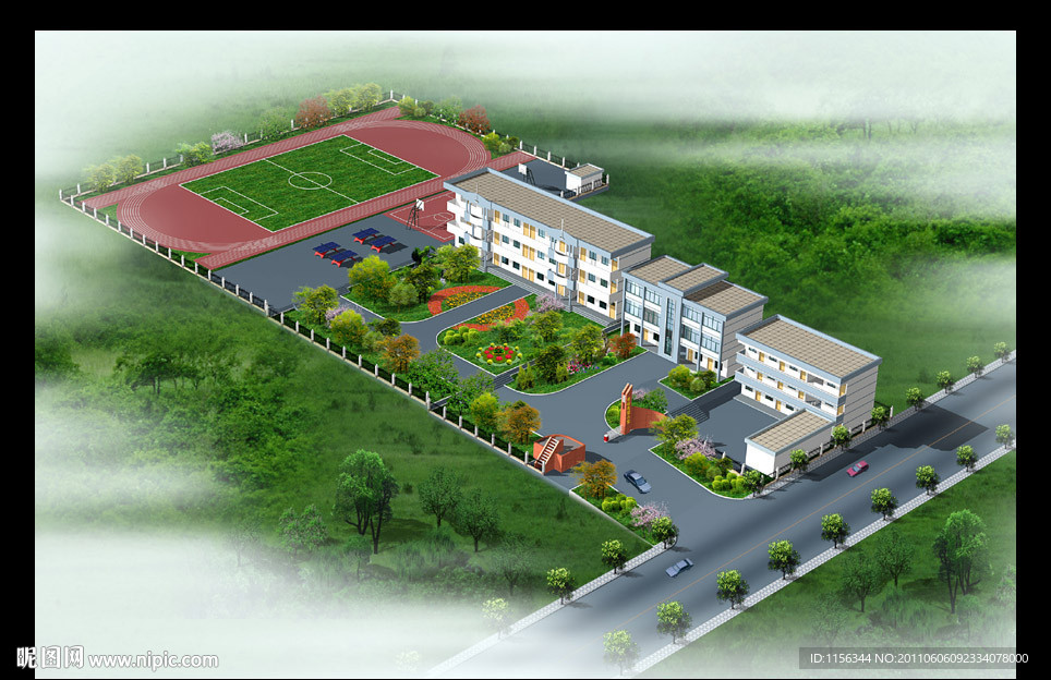 小学 学校鸟瞰 学校