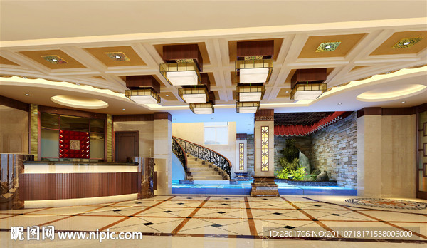 洗脚城大堂模型