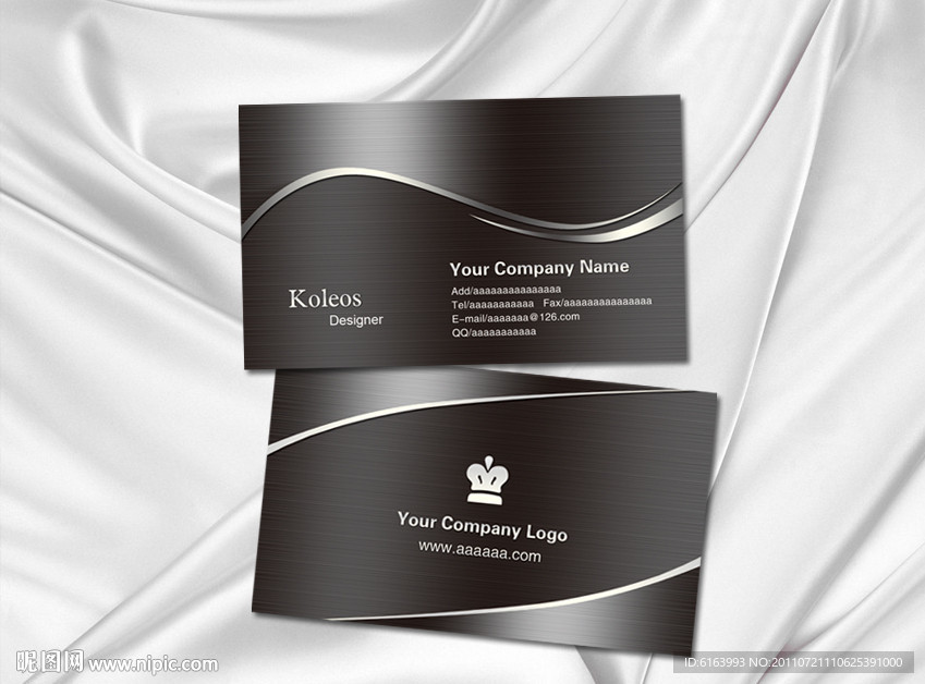 黑色名片 质感名片