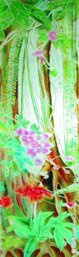 艺术玻璃枝繁花