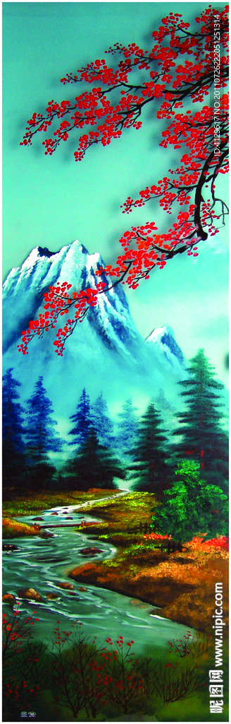 艺术玻璃油彩风景