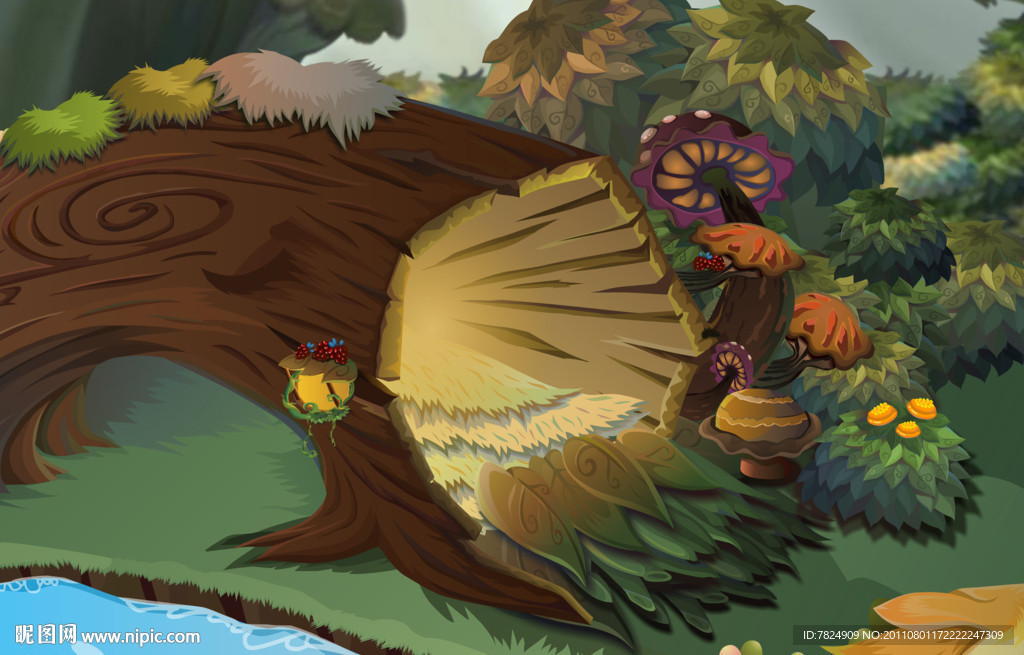 童话仙境 树洞房子