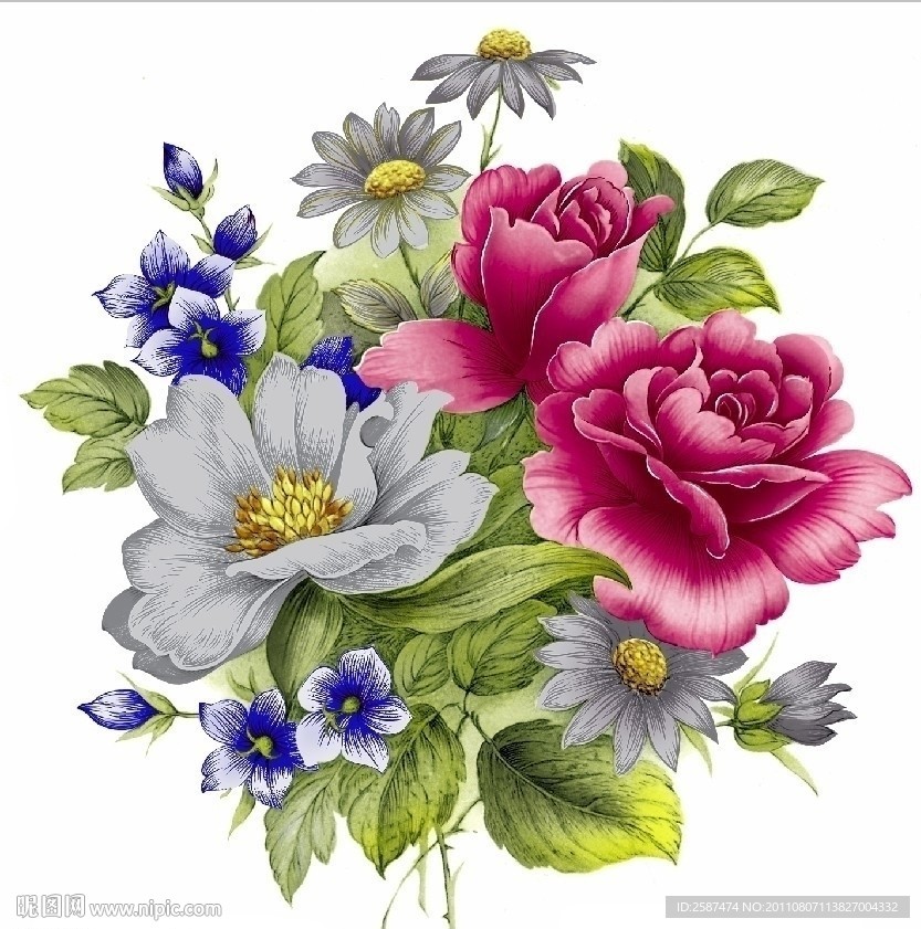 手绘花（通道分层）