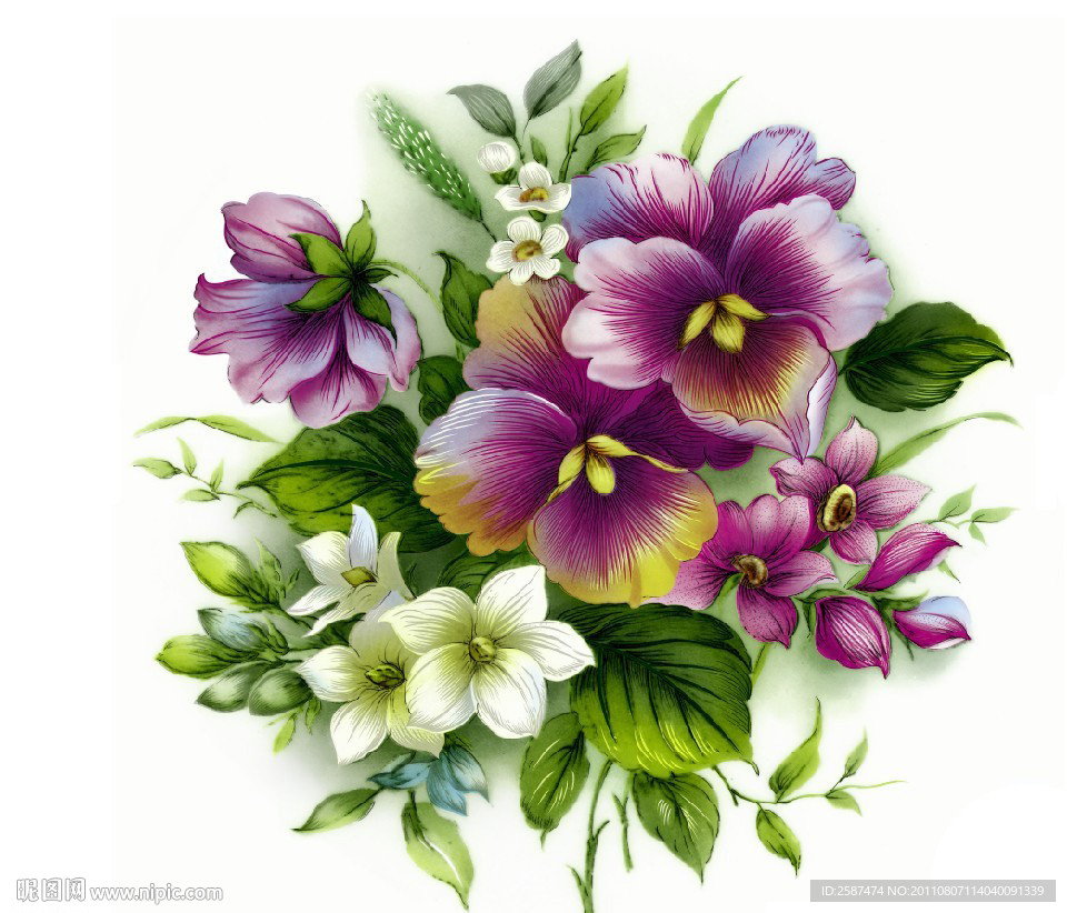 手绘花（通道分层）