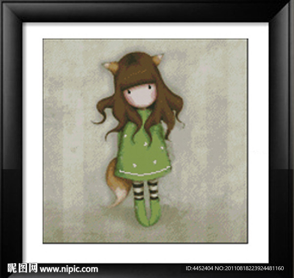 十字绣源文件 BT女孩满绣版 图纸图片