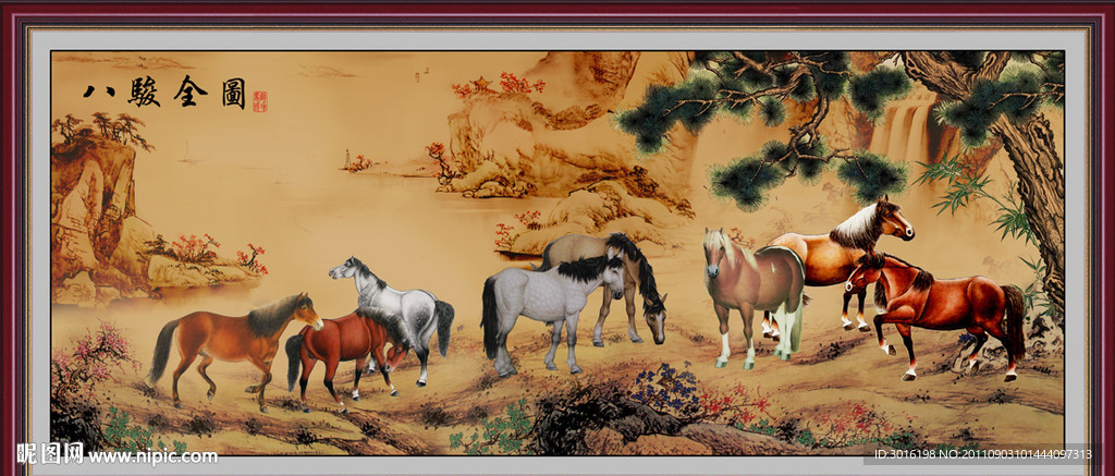 八骏全图