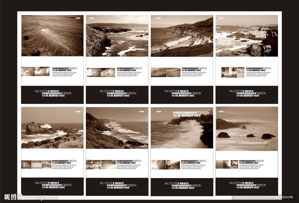 冰山画册 风景画册 （注位图合层）