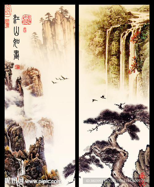移门 山水画