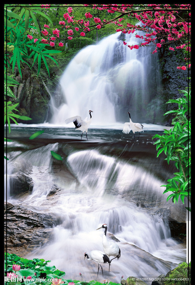 湖边风景 流水生财 瀑布风光
