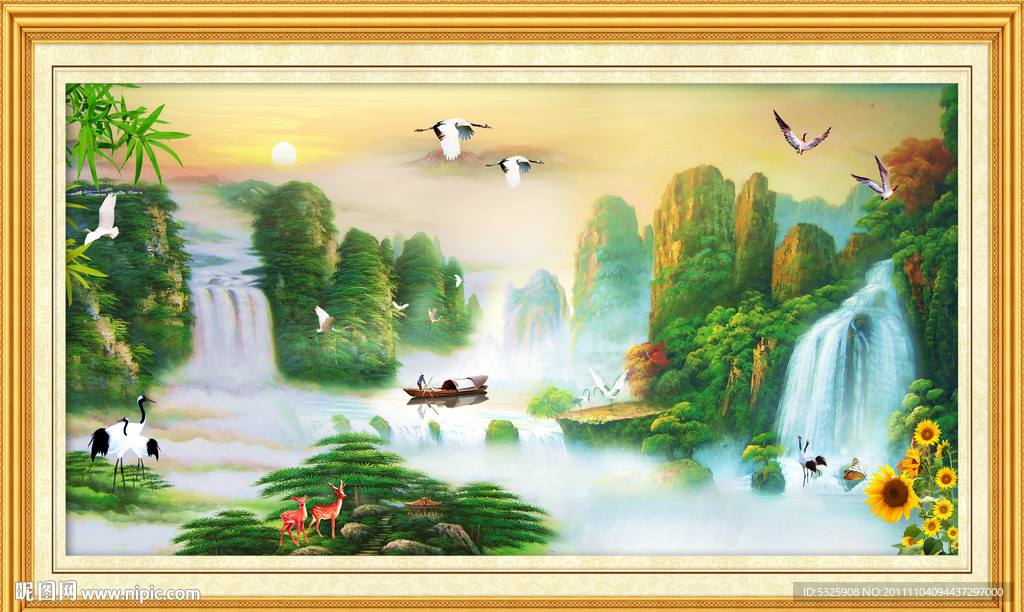 山水画 风景油画