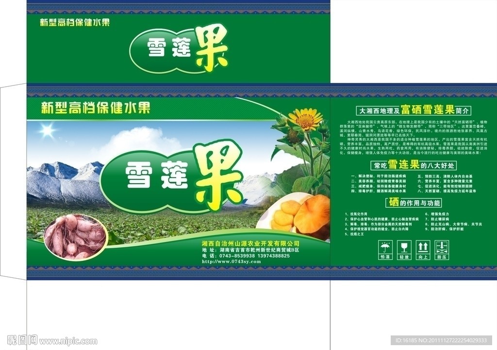雪莲果包装设计