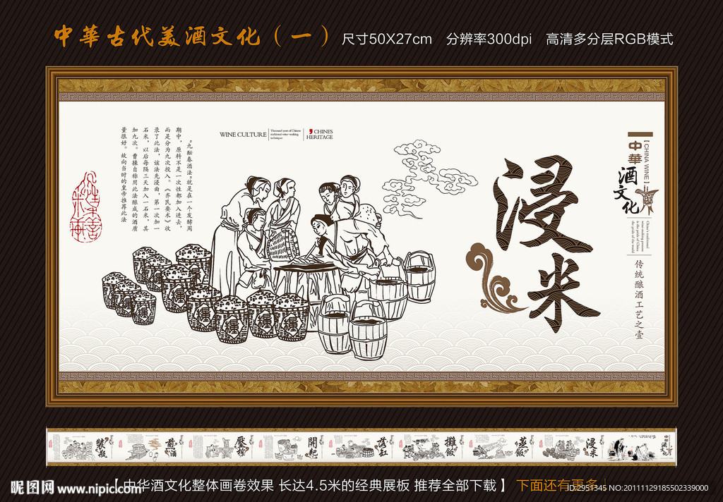 中国古代酒文化展板