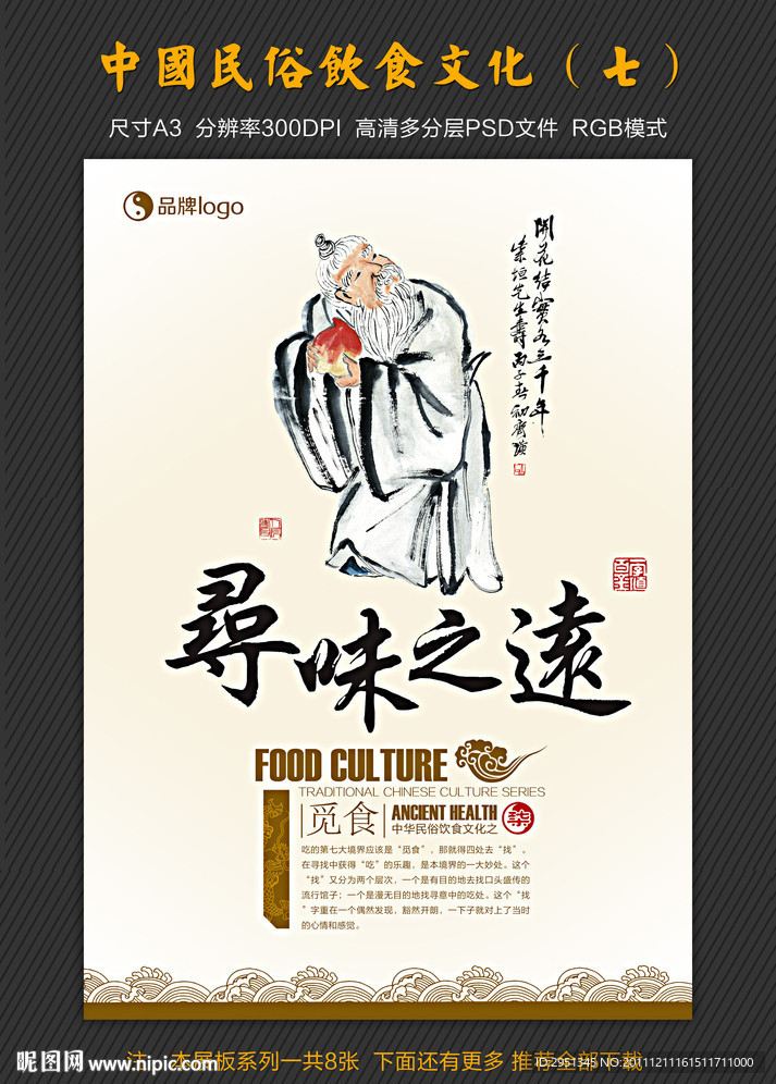 中国民俗饮食文化展板